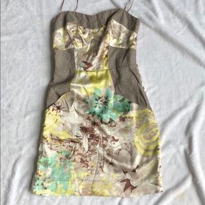 Printed cocktail dress with pockets